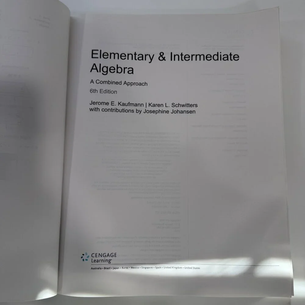 Elementary & Intermediate Algebra 6th Edition‎ Kaufmann Schwitters 9781305008489